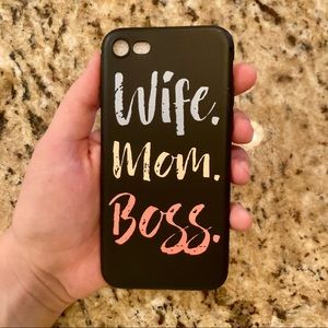 Wife. Mom. Boss. iPhone 7/8/SE phone case